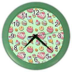 Sweet Pattern Color Wall Clocks by Valentinaart