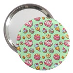 Sweet pattern 3  Handbag Mirrors Front