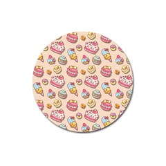 Sweet Pattern Magnet 3  (round) by Valentinaart