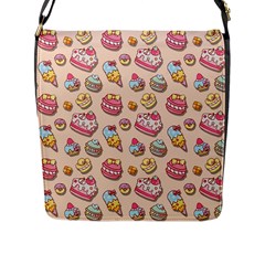 Sweet Pattern Flap Messenger Bag (l)  by Valentinaart