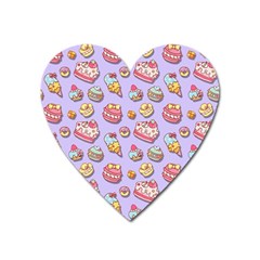 Sweet Pattern Heart Magnet by Valentinaart