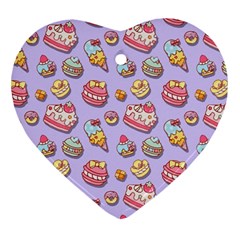 Sweet Pattern Heart Ornament (two Sides) by Valentinaart