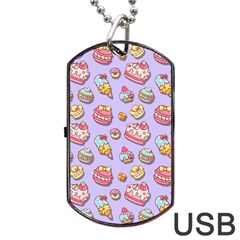 Sweet Pattern Dog Tag Usb Flash (two Sides) by Valentinaart