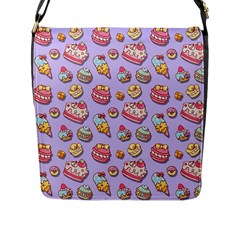 Sweet Pattern Flap Messenger Bag (l)  by Valentinaart