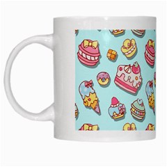 Sweet Pattern White Mugs by Valentinaart