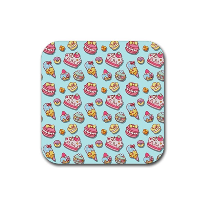 Sweet pattern Rubber Coaster (Square) 