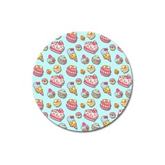 Sweet Pattern Magnet 3  (round) by Valentinaart