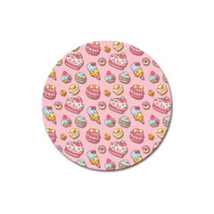 Sweet Pattern Magnet 3  (round) by Valentinaart