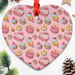 Sweet Pattern Heart Ornament (two Sides) by Valentinaart