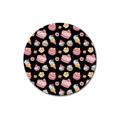 Sweet Pattern Magnet 3  (round) by Valentinaart