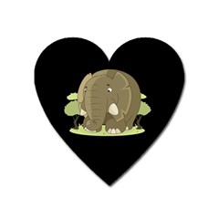 Cute Elephant Heart Magnet by Valentinaart