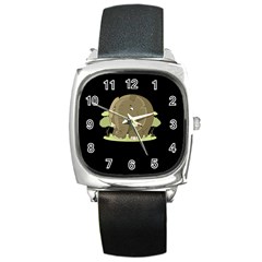 Cute Elephant Square Metal Watch