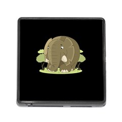 Cute Elephant Memory Card Reader (square) by Valentinaart