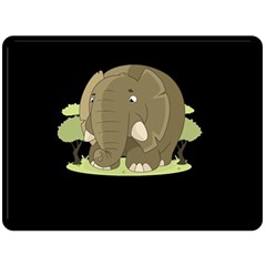 Cute Elephant Fleece Blanket (large)  by Valentinaart