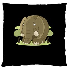 Cute Elephant Large Cushion Case (one Side) by Valentinaart