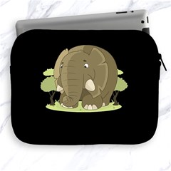 Cute Elephant Apple Ipad 2/3/4 Zipper Cases by Valentinaart