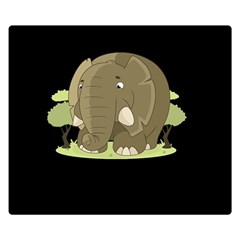 Cute Elephant Double Sided Flano Blanket (small)  by Valentinaart