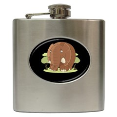 Cute Elephant Hip Flask (6 Oz) by Valentinaart