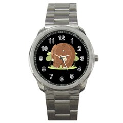 Cute Elephant Sport Metal Watch by Valentinaart