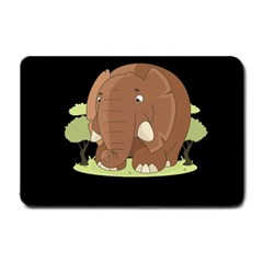 Cute Elephant Small Doormat  by Valentinaart