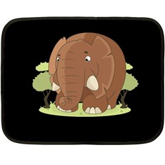 Cute Elephant Double Sided Fleece Blanket (mini)  by Valentinaart