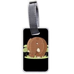 Cute Elephant Luggage Tags (one Side)  by Valentinaart