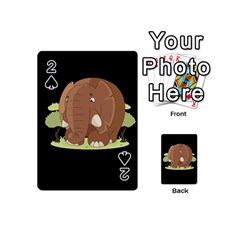 Cute Elephant Playing Cards 54 (mini)  by Valentinaart