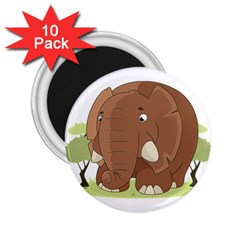 Cute Elephant 2 25  Magnets (10 Pack) 