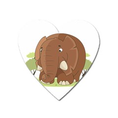 Cute Elephant Heart Magnet by Valentinaart