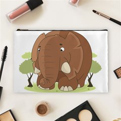 Cute Elephant Cosmetic Bag (large)  by Valentinaart