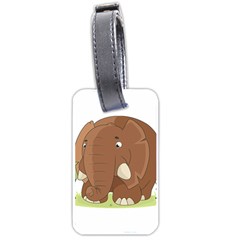 Cute Elephant Luggage Tags (one Side)  by Valentinaart