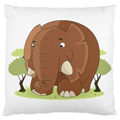 Cute Elephant Large Cushion Case (one Side) by Valentinaart