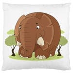 Cute Elephant Large Cushion Case (One Side) Front