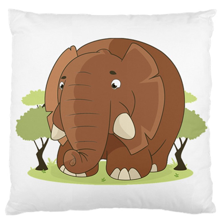 Cute Elephant Large Cushion Case (One Side)