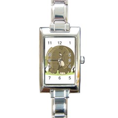 Cute Elephant Rectangle Italian Charm Watch by Valentinaart