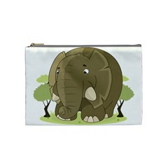 Cute Elephant Cosmetic Bag (medium)  by Valentinaart