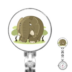 Cute Elephant Stainless Steel Nurses Watch by Valentinaart