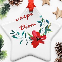 Carpe Diem  Ornament (star) by Valentinaart