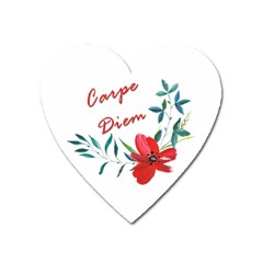 Carpe Diem  Heart Magnet by Valentinaart