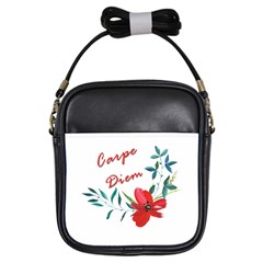 Carpe Diem  Girls Sling Bags by Valentinaart