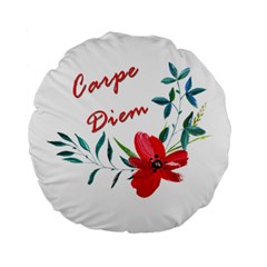 Carpe Diem  Standard 15  Premium Round Cushions by Valentinaart