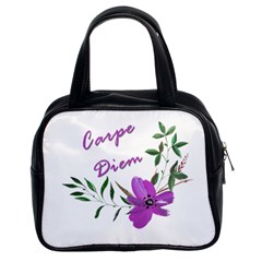 Carpe Diem  Classic Handbags (2 Sides) by Valentinaart