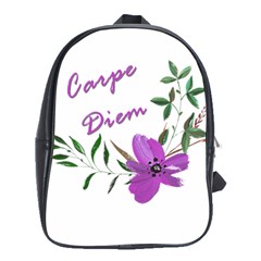 Carpe Diem  School Bag (xl) by Valentinaart