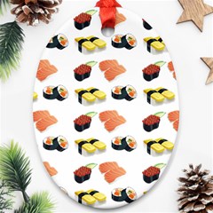 Sushi Pattern Ornament (oval) by Valentinaart