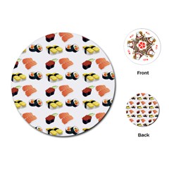 Sushi Pattern Playing Cards (round)  by Valentinaart