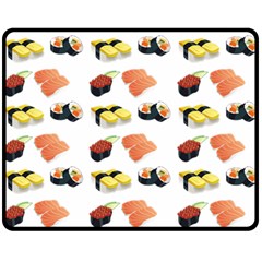 Sushi Pattern Fleece Blanket (medium)  by Valentinaart