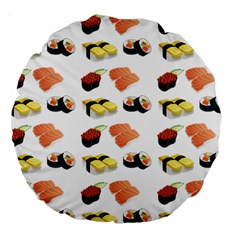 Sushi Pattern Large 18  Premium Round Cushions by Valentinaart