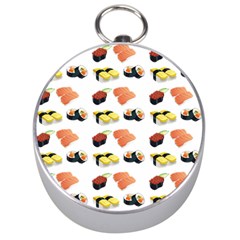 Sushi Pattern Silver Compasses by Valentinaart