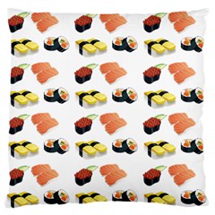 Sushi Pattern Large Flano Cushion Case (two Sides) by Valentinaart