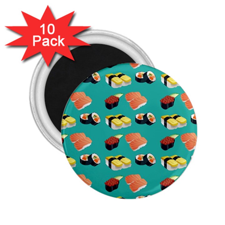 Sushi pattern 2.25  Magnets (10 pack) 